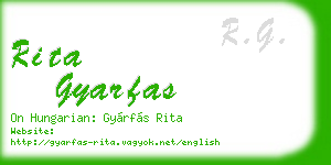 rita gyarfas business card
